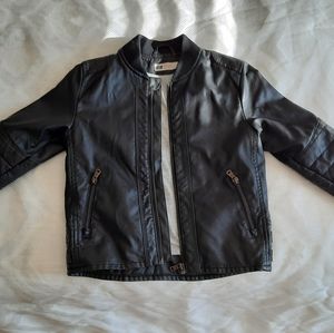 Boys H and M leatherette jacket size 6/7